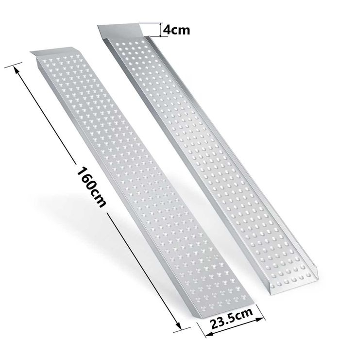 Rampa Załadunkowa 160 cm 2 szt. Najazdy Do Przyczepy, ATV, Kosiarki 400 kg