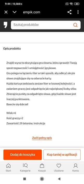 Gra znajdź wyraz 6+
