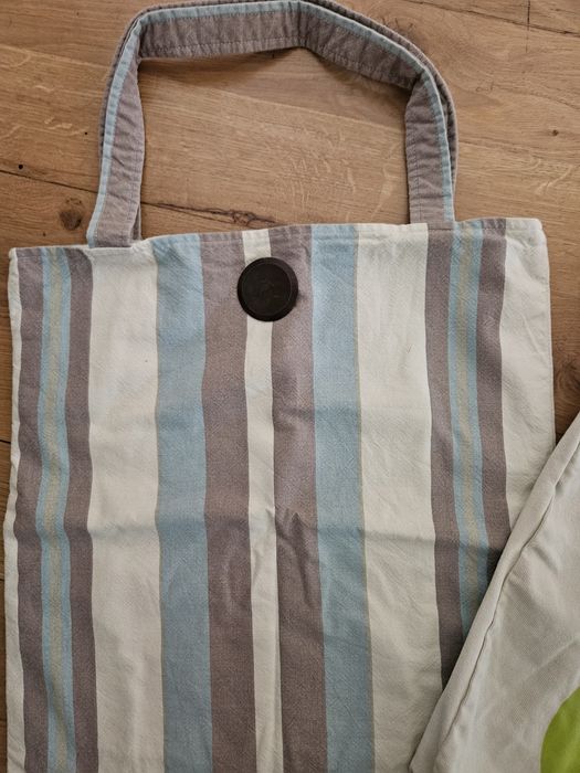 Dwie praktyczne torby eco len & canvas w zestawie