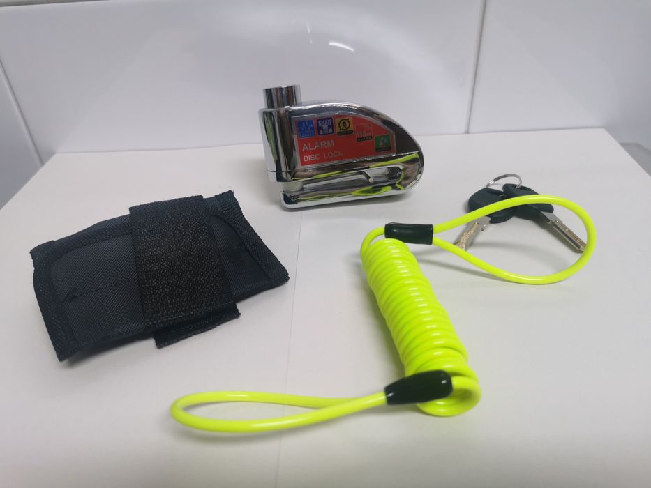 Cadeado/ Bloqueador Disco c/ Alarme 110db para Motard / Motos ( NOVO )