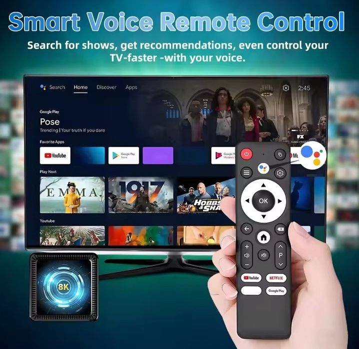 Anйdroid 14 * 4/64 Gb Приставка Смарт Set Top Q10 Smart Tv Box 8k,x96