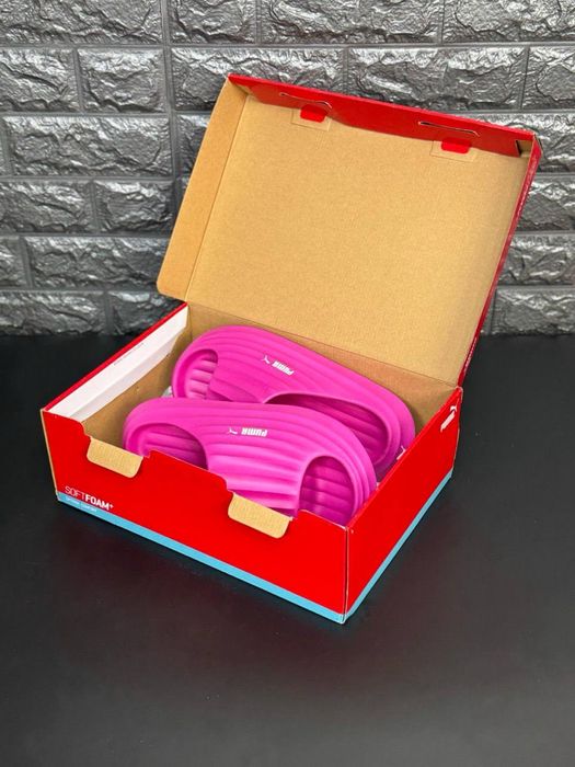 Яркие стильные шлепанцы Puma/слансы пума/женские шлепки тапки пума