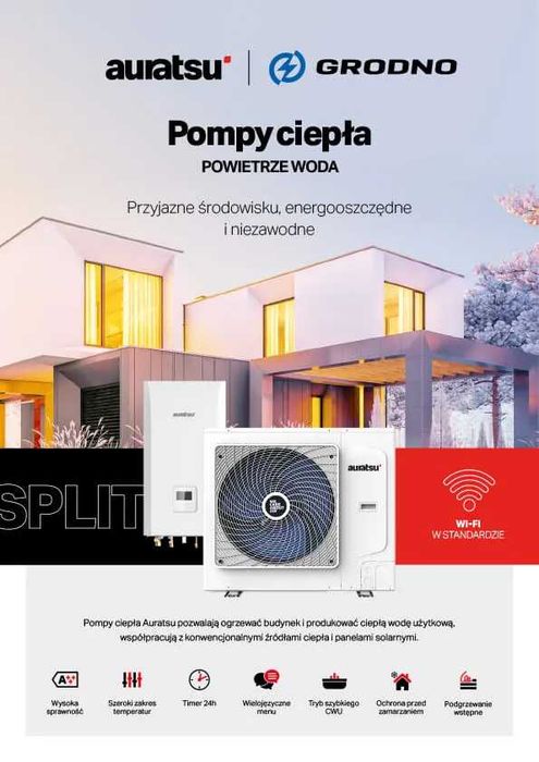 Pompa ciepła Auratsu 8kW Split - z montażem w ŚWIETNEJ cenie!