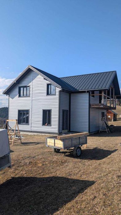 Будівництво каркасних будинків - Модерн / Скандинави / A-Frame, Дом з зруба