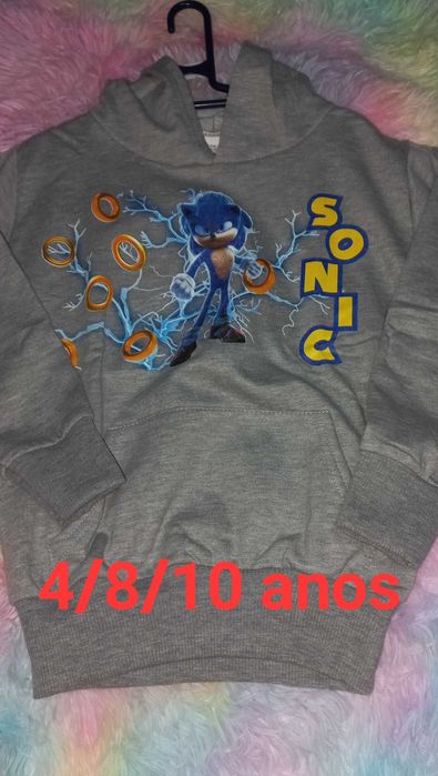 Sombrinha e camisola sonic