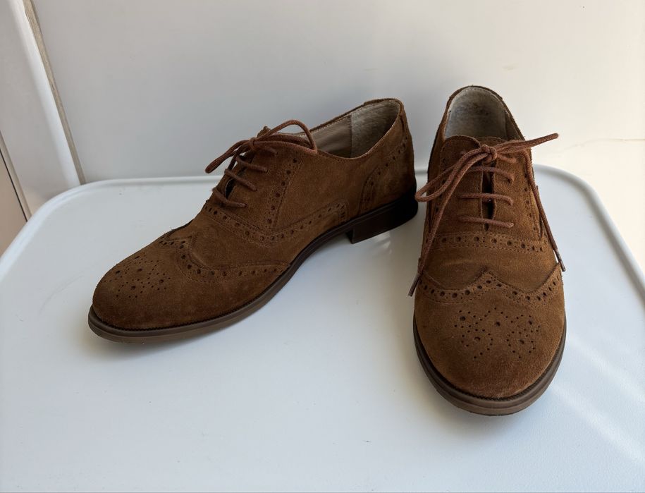 Sapatos de camurça com atacadores - Ginova