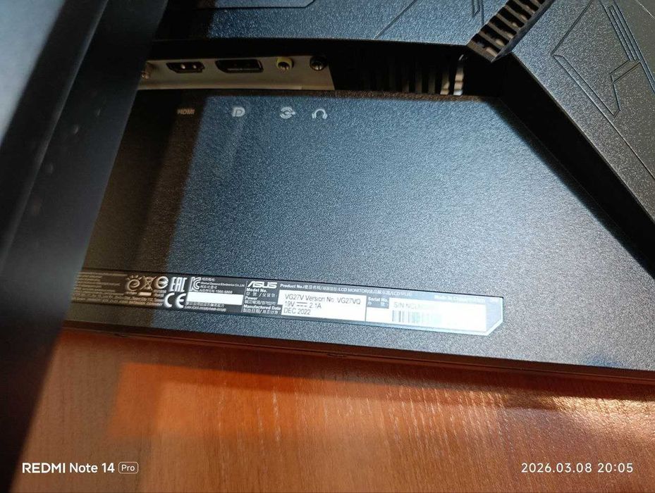 Монитор ігровий Asus TUF Gaming VG27VQ