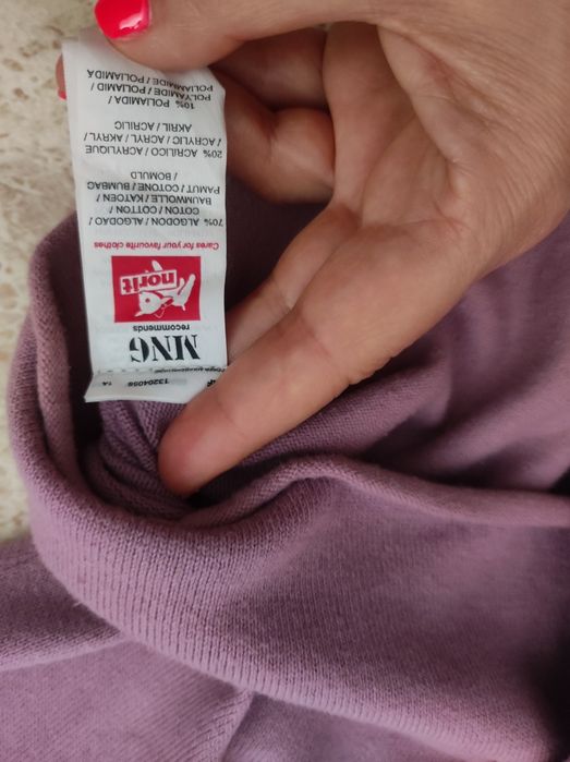 Colete rosa da Mango e bolero azul petróleo S