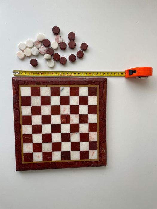 Jogo de Damas em Pedra Natural Feito à Mão