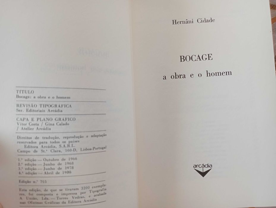 Bocage a Obra e o Homem