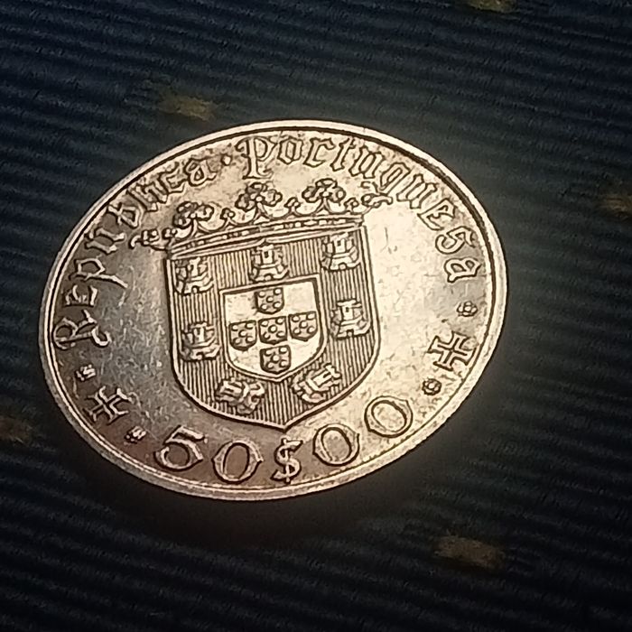 moeda 50.00 escudos prata pedro alvarez cabral