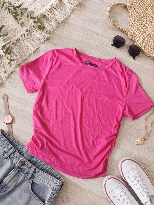 Różowy t-shirt Crop top s