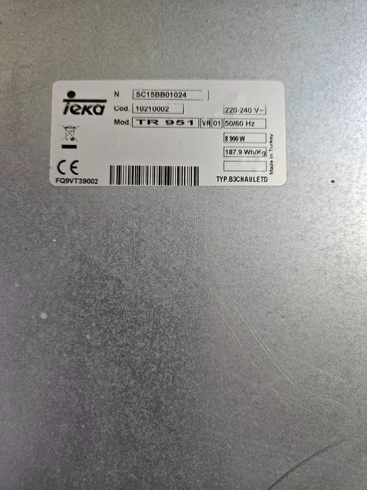 Placa vitrocerâmica 5 bocas Teka