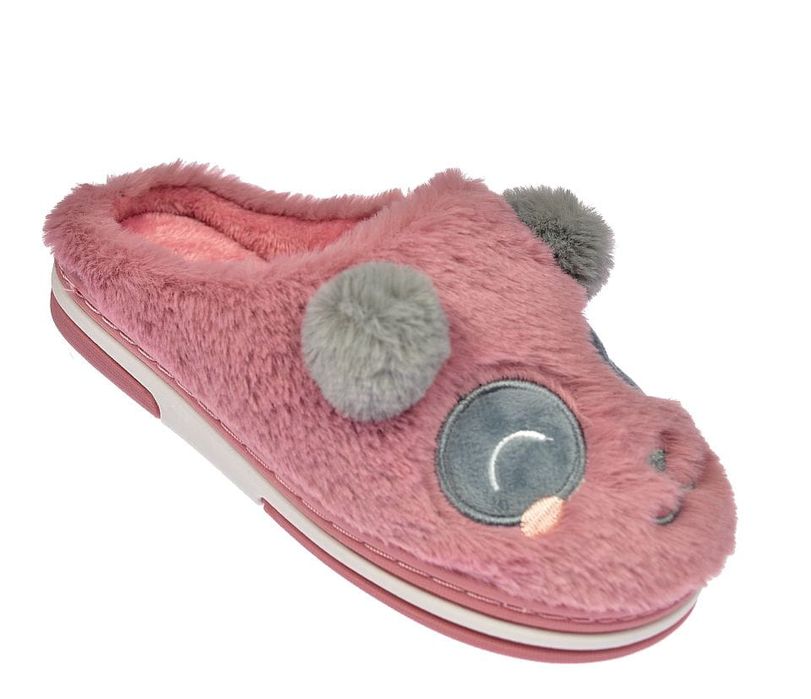 Kapcie zwierzaki pluszowe pantofle KP11C-1 róż rozm. 30