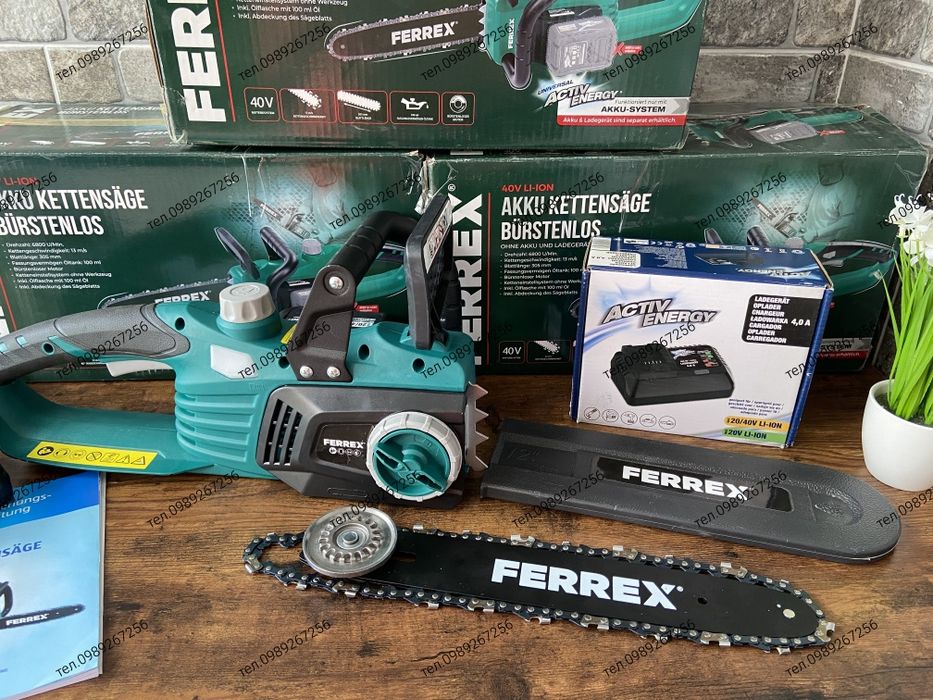 Акумуляторна пила, пила цепная, FERREX 40V XYZ618 Германия

FERREX 40V