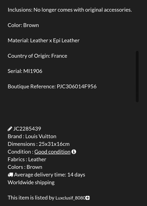 Сумка шкіряна Louis Vuitton Alma 1999 оригінал