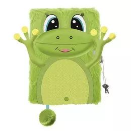 Pamiętnik A5 Włochacz z kłódką 3D My Little Friend Happy Frog 96 k.. Nowy Produkt