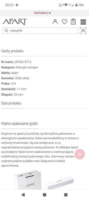 Złote kolczyki sprzedam