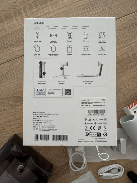 Insta360 Flow Creator Kit Branco - NOVO (Nunca Usado na Caixa)