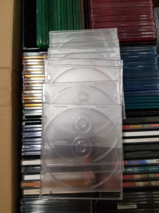 Pudełka kolorowe na płyty cd slim