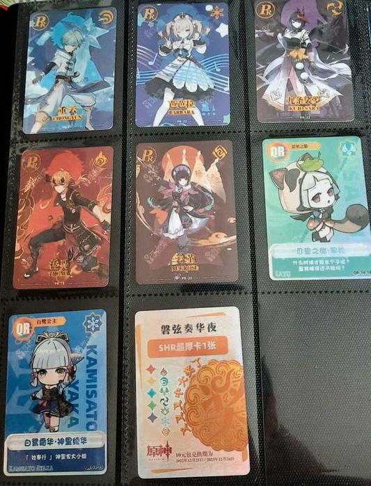 Coleção de 134 Cartas de Genshin Impact