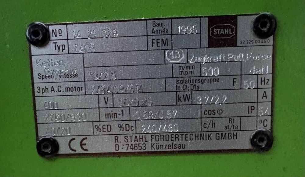 Wciągnik 1000 kg Stahl wciągarka elektrowciąg