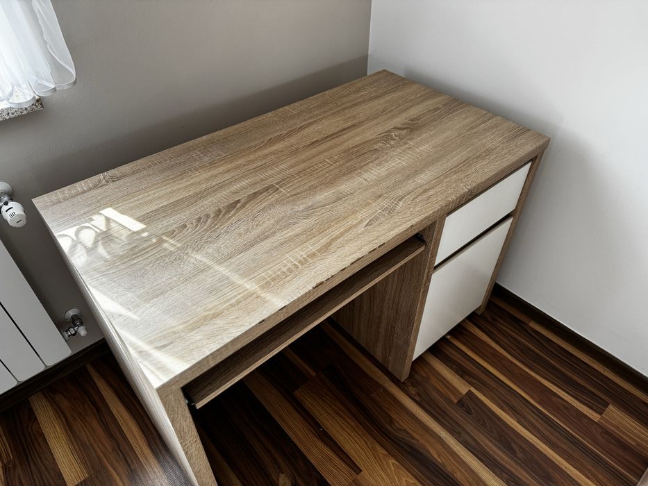 Biurko dąb sonoma + biel