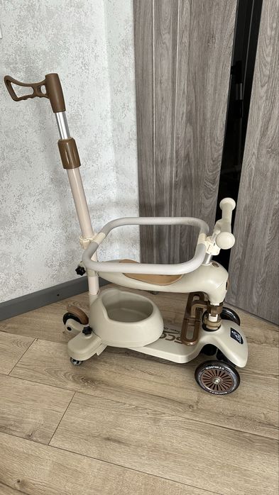 Дитячий самокат, велобіг трансформер з батьківською ручкою