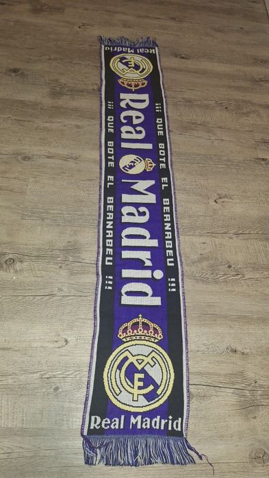 【vintage Real Madrid football scarf】 Szalik piłkarski Real Madrid LaLiga scarf football vintage