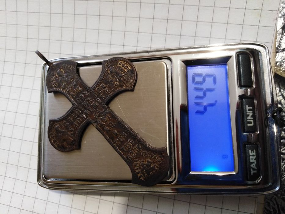 Крест медный с позолотой