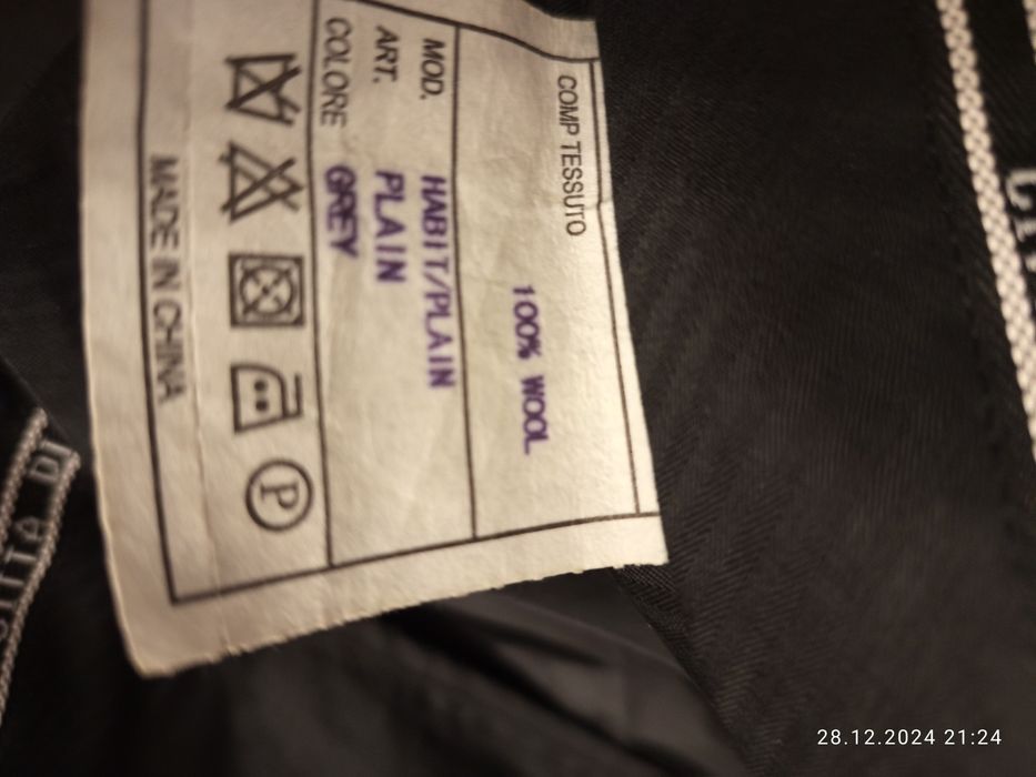 Wizytowe spodnie wełniane Cita do Milano, szare