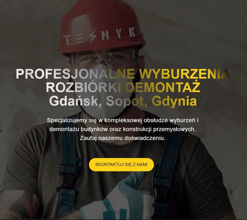 Rozbiórki, Wyburzenia, Demontaże. Wywóz gruzu Wolne terminy Sopot