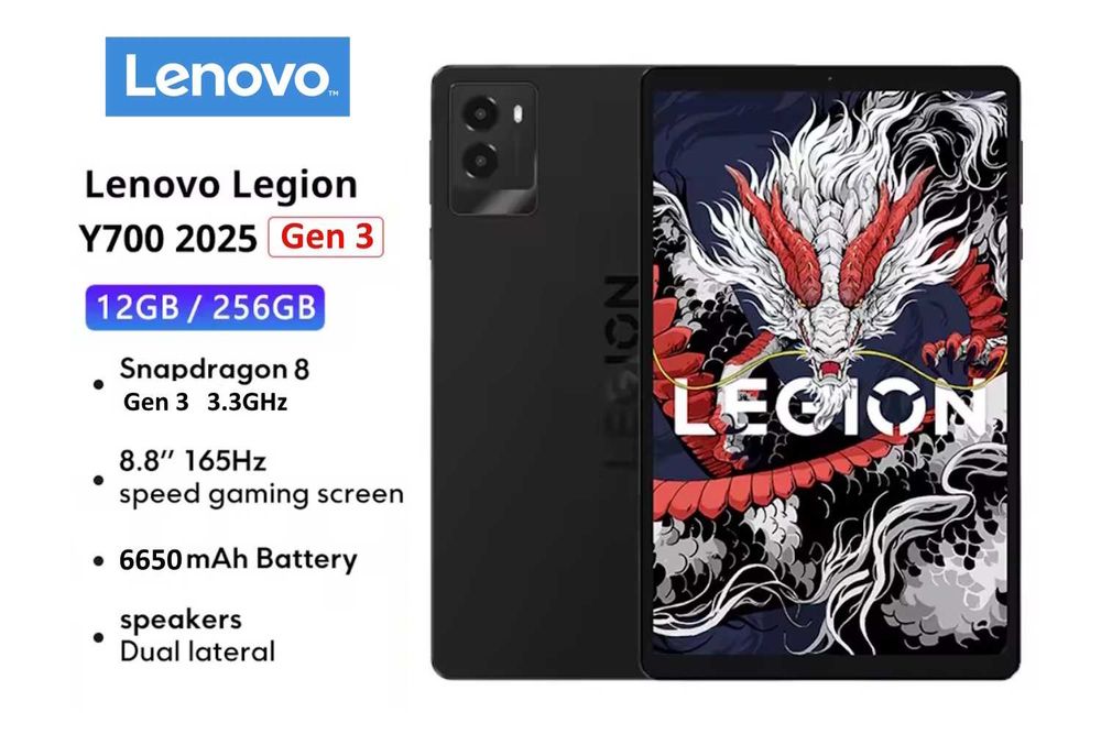 Планшет Lenovo LEGION Y700 2025 12/256GB 8.8" 165Hz Snapdragon 8 Gen3
