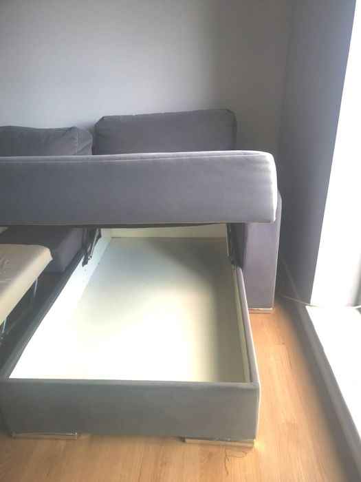 Sofá com Chaise longue cinzento escuro