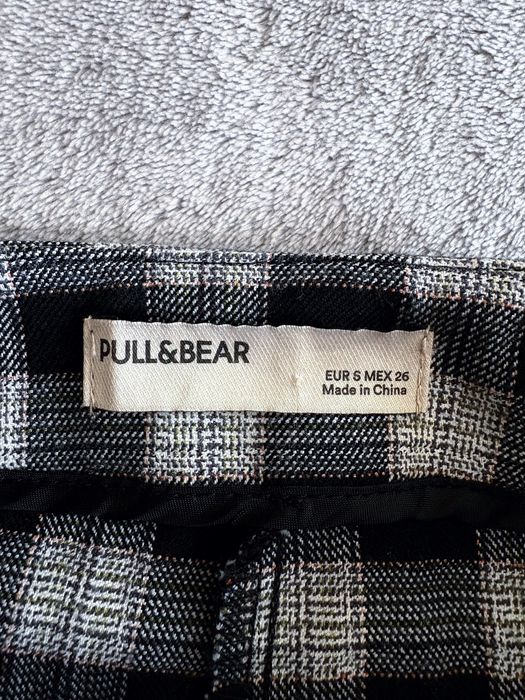 Pull&Bear р.XS/S стильна спідничка міні у клітинку