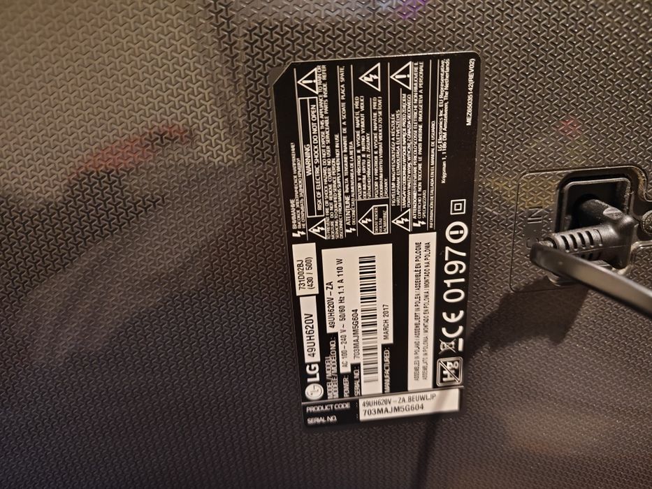 49" LG ULTRA HD 4K TV para peças