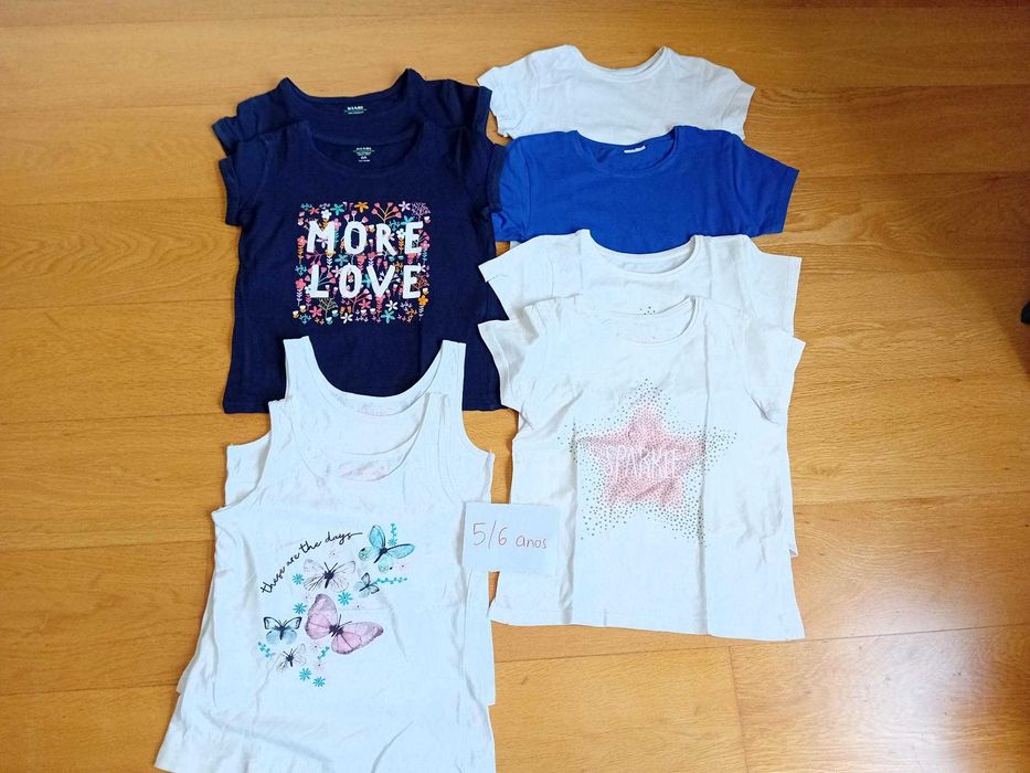 Lotes de roupa de gémeas - 3/4 anos e 5/6 anos