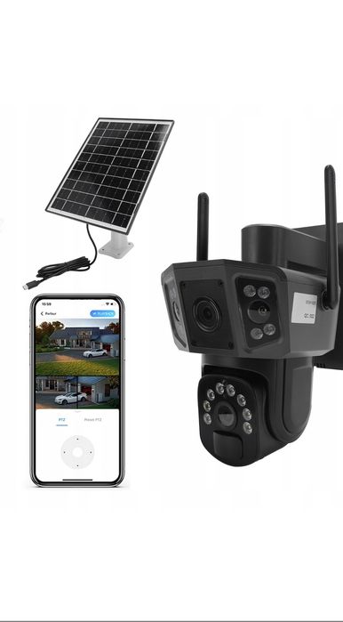 Kamera SIM KARTA solarna  2X  360 STOPNI 4K Wyprzedaż