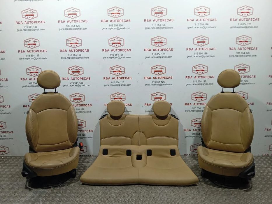 Conjunto de Bancos Mini Cooper S R57 Lci em Beje e Pele