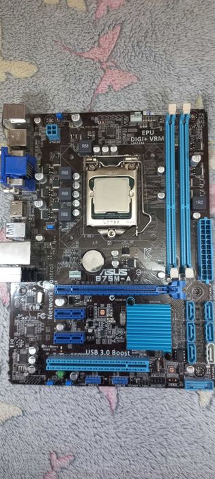 материнка Asus B75M-A + I5-2300 + 4Gb DDR3