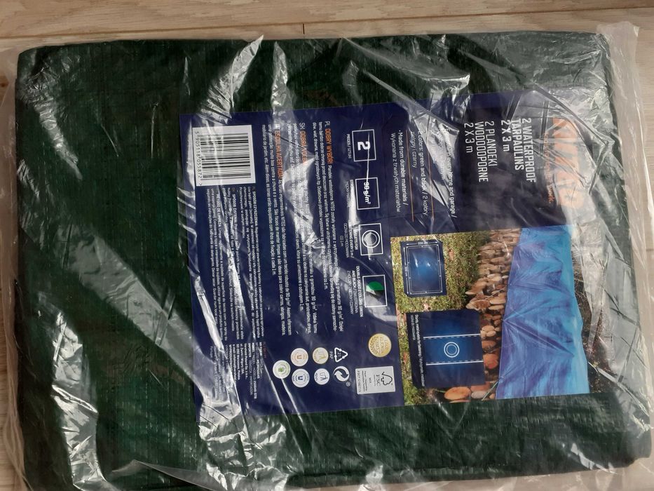 2 plandeki wodoodporne 2 x 3 m