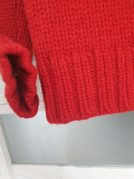 Sweter kradigan wełniany Levi's wiśniowy/czerwony M