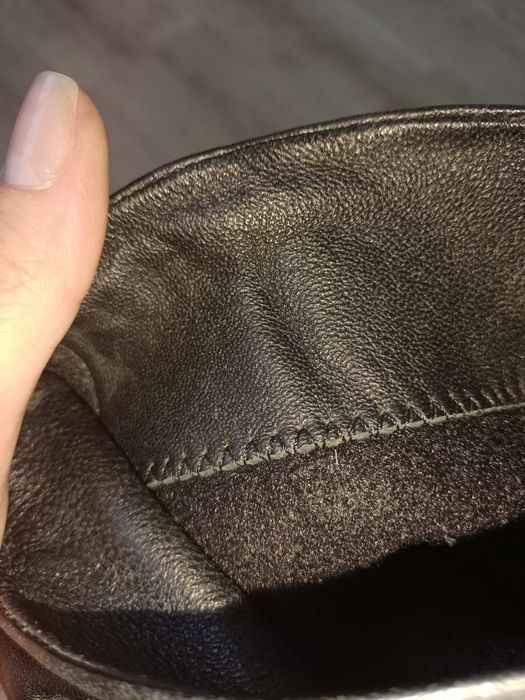 Кожаные демисезонные сапоги