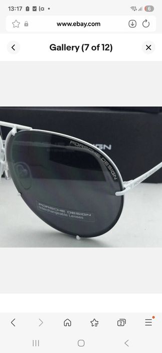 PORSCHE DESIGN Titanium Aviator Sunglasses Model P'8478 White w/ 2 L