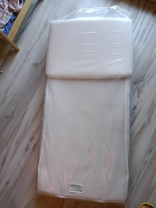 Materac HARMOONY 120x60cm piankowy twardy dziecięcy + ochraniacz + klin