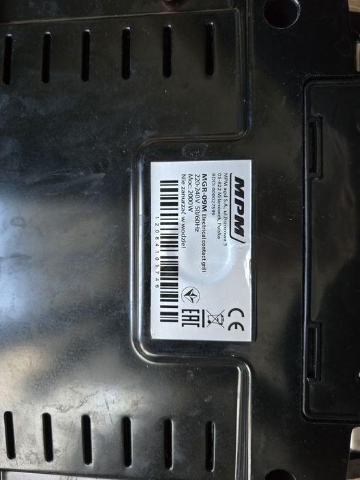Grill elektryczny MPM MGR-09M