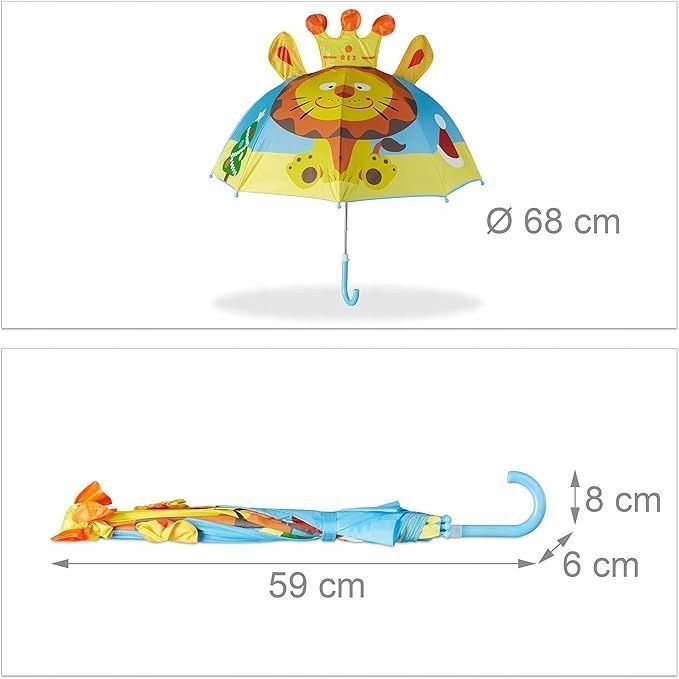 Parasolka Parasol dziecięcy Relaxdays z motywem 3D