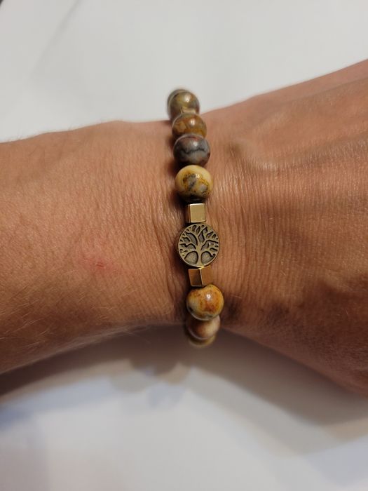 Bransoletka agat koronkowy