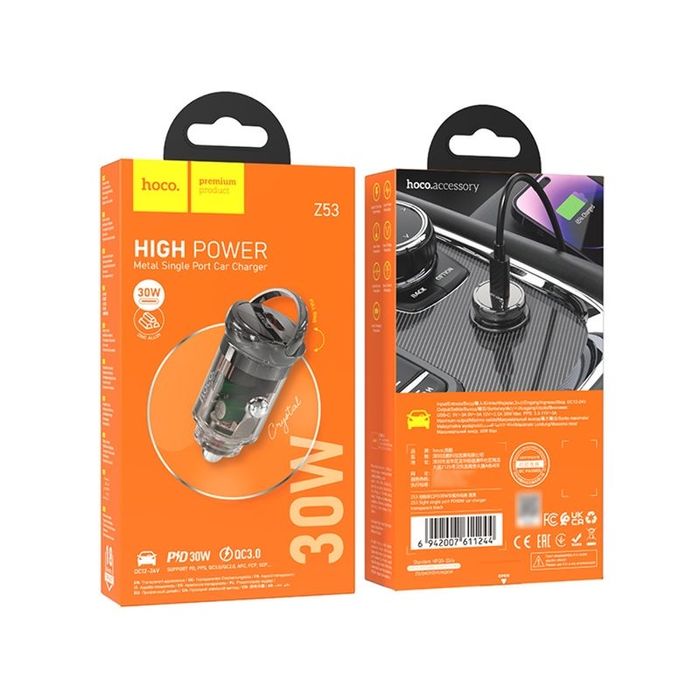 Автомобильное зарядное устройство Hoco Z53 Type-C PD 30W