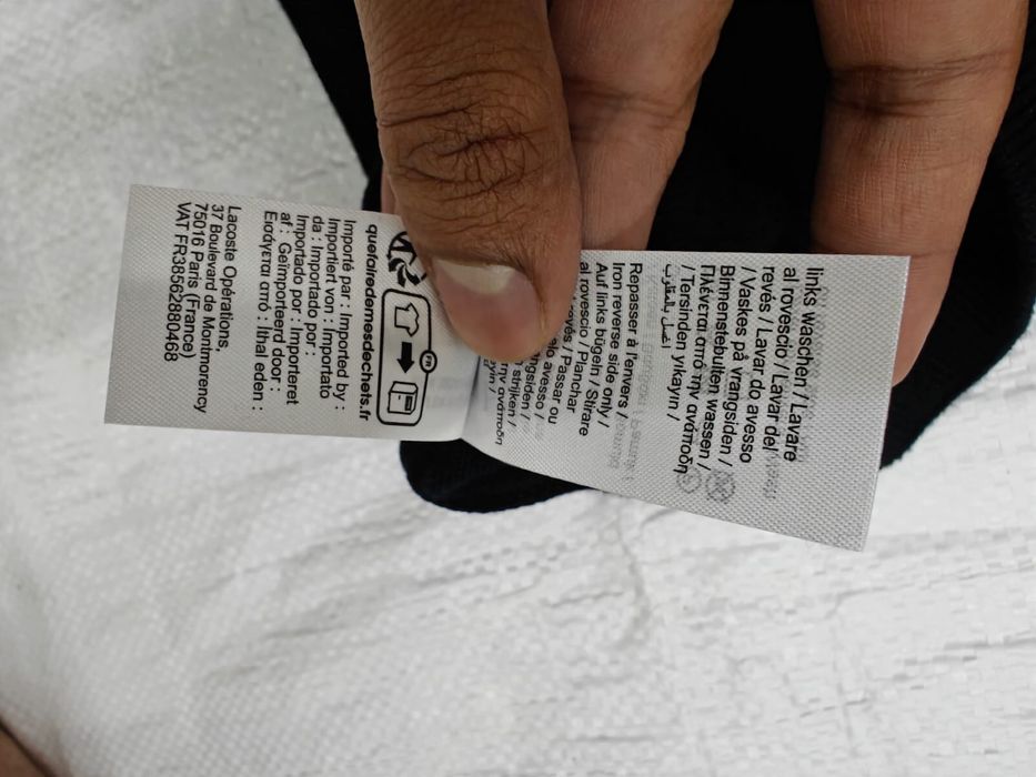 Suete lacoste disponivel branco e preto de S a XL